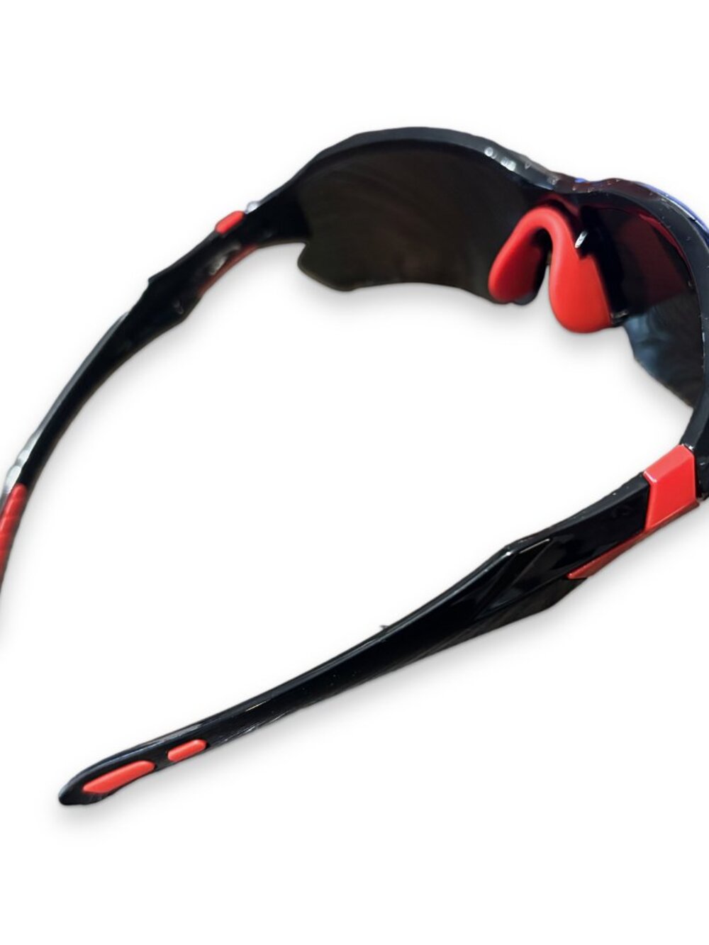 Sport Wrap Sunglasses Orange Fire Mirror Black Red Cycling Running Men UV400